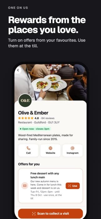 App Store screenshot: rewards from the places you love